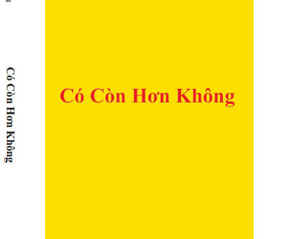 Cuốn sách #5 của TVG: “Có còn hơn Không”