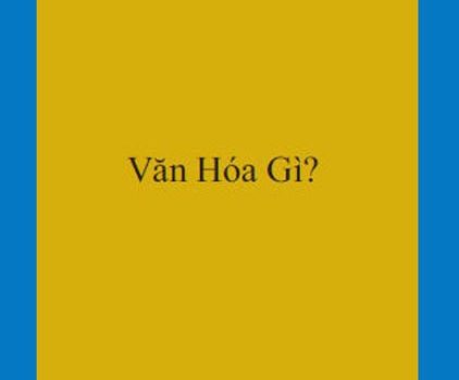 Cuốn sách #3 Của Trần Văn Giang: Văn Hóa Gì?
